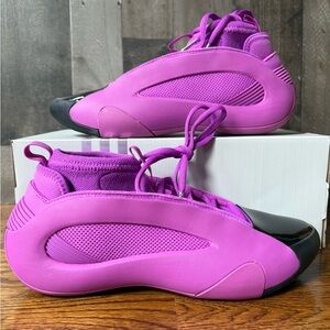 Adidas Harden Vol. 8 'Purple Burst' Basketball Shoes Men's Size 10 IG6647 No Lid